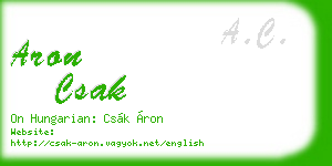 aron csak business card