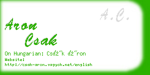 aron csak business card